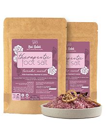 Nat Habit Fresh Lavender Unwind Foot Salt -Epsom Salt Himalayan Pink Salt Provides Pain Relief Reduces Inflammation Detox Pedicure Foot Soak Pack of 2 (54 g of Each)