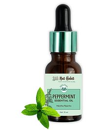 Nat Habit Pure Peppermint Essential Oil With Mentha Piperita, Steam Distilled For Hair & Skin, Aromatherapy, Diffuser Oil, Therapeutic Grade - 15 ml