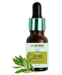 Nat Habit 100% Pure Tea Tree Essential Oil With Melaleuca Alternifolia For Hair & Skin, Steam Distilled,Diffuser Oil, Natural & Therapeutic Grade - 15 ml