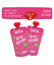 Happa Organic Only Apples Fruit Puree Pack of 2 - 100 gm each