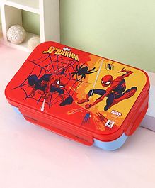 Spiderman Lunch Box with Spoon and Fork - Red