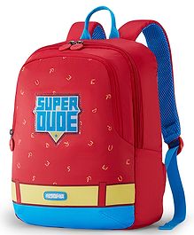 American Tourister Swiddle 3.0 Backpack Super Dude Print Red - 14.5 Inches