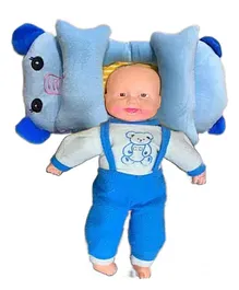DearJoy Neck Rest Anti Roll Baby Pillow for Head Shaping - Blue