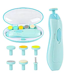YAMAMA Baby Electric Safe Nail Clipper Trimmer Set For Baby Electric Baby Nail Trimmer Filer For New Born Babies With 6 Grinding Heads Safe For Kids Manicure Kit Nail Clippers Painless Safe Effective For Kids And Babies  Color May Vary
