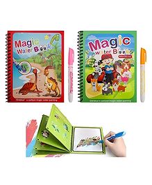 YAMAMA Magic Water Painting Book For Kids With Magical Water Doodle Pen Self Drying Reusable Drawing Books Best Montessori Toy Gift  (Pack of 2  Design May Vary)