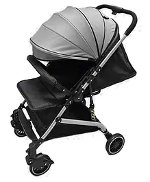 MEDITIVE Lightweight Stroller, Compact Folding, Fully Reclining, Sun Canopy, with Rain Cover - Suitable from Birth to Approx. 4 Years, Black Colour