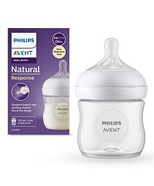 Philips Avent Natural Baby Feeding Bottle | No.1 Brand Recommended by Moms Worldwide | Ideal for 0 months+| Natural Response Technology Mimics Breastfeeding | Uniquely Designed Nipple releases milk only when baby drinks | Pack of 1 | SCY900/01 - 125 