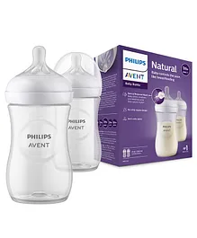 Philips Avent Natural Response Baby Bottle Baby Milk Bottle for Newborns and Up Pack of 2 - 260 ml