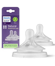 &nbsp;Avent Natural Response Baby
                              Bottle Flow 2 Teat | Ideal for 0 months+ |
                              Pack of 2 (Packaging May Vary)