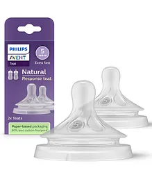 &nbsp;Avent Natural Response Baby
                              Bottle Flow 5 Teat | Ideal for 6 months+ |
                              Pack of 2 (Packaging May Vary)