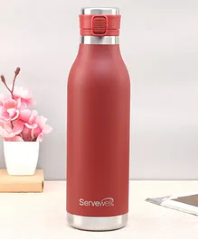 Servewell Victoria Stainless Steel Vacuum Bottle  Cherry - 750 ml