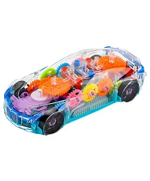 Smartcraft Transparent Gear Car, Musical and 3D Lights Transparent Toy Car , Multicolor