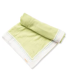 Greendigo Pure Cotton Muslin Dohar for Babies - Green