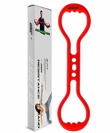 Jaspo B-Fit Fitness Resistance Band for Stretching | Workout | Gym | Exercise | Pilates  Made of Superior Latex Material Suitable Both for Home & Gym Exercises (Red)