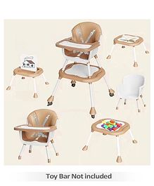 5 in 1 Baby High Chair | Low Chair | Booster Chair | Study Table and Game Table - Khaki