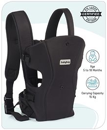 Babyhug Elegant Lightweight & Adjustable 3 in 1 Baby Carrier - Black