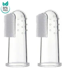 Buddsbuddy Baby Soft Silicone Finger Toothbrush Pack Of 2 - White