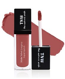 TNW -The Natural Wash Matte Velvet Longstay Liquid Lipstick with Macadamia Oil and Argan Oil - 01 | Transferproof | Pigmented | Blush Nude | Nude Pink