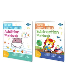 Basic Maths Skills Workbook | Set Of 2 Books | Addition, Subtraction | Arithmetic Marvels: Addition And Subtraction Spectacle - English