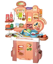 Elecart Fantastic Kids Toys Kitchen Play Set Includes Kitchen Accessories and Food Toys for Kids Girls 46 Pieces
