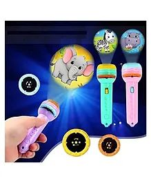 DOMENICO 6 Slides With 48 Patterns Projector Torch Slide Flashlight Projection Torch for Kids Slide Toys Education Learning Night Light