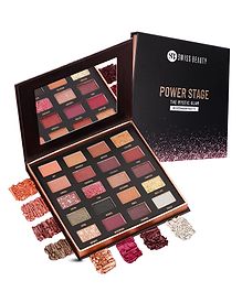 Swiss Beauty Power Stage Eyeshadow Palette with 20 pigmented shades | Blend of Matte and shimmers eye makeup palette | Shade- Mystic Glam, 25g