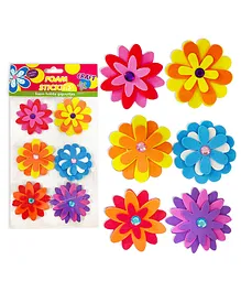 FunBlast Flower Theme Foam Stickers for Kids  Multicolor