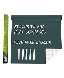 Ji and Ja Green Board Vinyl Wall Sticker Removable Decal Chalkboard Self-Adhesive Wall Sticker Wall Paper Blackboard Wall Decals for School,Office, Home (45 X 200 cm)