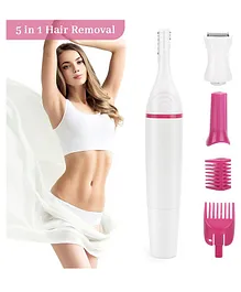 Trendzie Skin Care Multifunction 5 in 1  Women Hair Removal Electric Shaving Machine I Mini Shaver/Trimmer/Razor (Assorted Color)