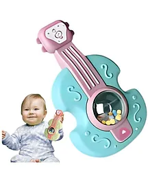 NEGOCIO Little Guitarist Rattle Calming Toys Developmental Toys Calming Toys for Kids Plastic Hand Rattle Early Education Toy Simple Rattle Toy - PACK OF 2 - COLOR MAY VARY
