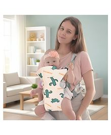 Bembika Baby Carrier Newborn to Toddler with Hip Seat Cactus Pattern - Peach