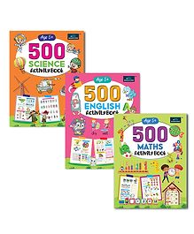 500 Activity Books Maths Science English Pack Of 3 - English