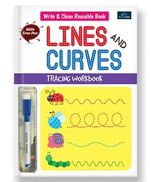 Pattern Writing Reusable Write & Wipe Book - English Pen Color may Vary