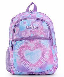 Smiggle Heart Print Backpack Black - 16.5 Inches