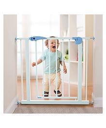 Baybee Auto Close Baby Safety Gate Extra Tall Baby Fence Barrier Dog Gate with Easy Walk-Thru Child Gate | Baby Gate for House Stairs Doorways | Safety Gate for Baby Kids Dogs