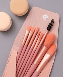 Makeup Brush Set of 8- Pink