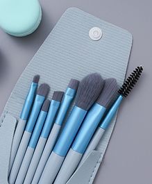 Makeup Brush Set of 8- Blue