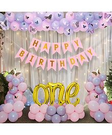 Surprise Decor 1st Birthday Decoration Items - 69 Pcs Happy Birthday Decoration Kit