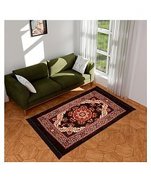 Kuber Industries Carpet  Velvet Carpet-Rug for Home Décor  Carpet Rug for Bedroom  Carpet for Living Room  Prayer-Yoga Mat  Carpet for Hall  4x6 Ft  Brown