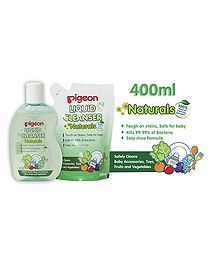 Pigeon Liquid Cleanser Naturals Combo (Bottle Plus Refill) - 400 ml