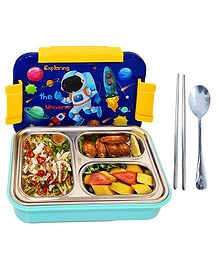 FunBlast Space Theme Insulated Bento Lunch Box with Spoon & Chopstick