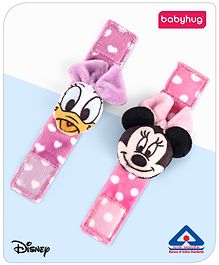 Babyhug Disney Minnie and Daisy  Wrist Rattles Pack of 2 - Multicolor