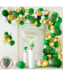 Surprise Decor Green Balloons for Birthday Decorations - 47Pcs Hawaiian Theme Party Decorations | Artificial Leaf For Decoration | Jungle Theme Birthday Decoration Items