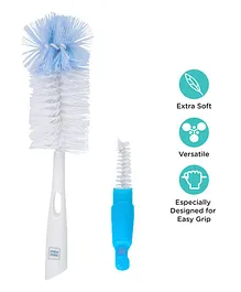 Mee Mee Thick Bristled Bottle & Nipple Cleaning Brush MM-3880 C - Blue