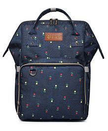 VISMIINTREND Diaper Bag Backpack-Baby Diaper Bags with Changing Station for Mom - Navy Blue