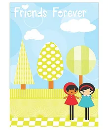 Kadambaby Friends Forever Wall Poster - Blue Yellow