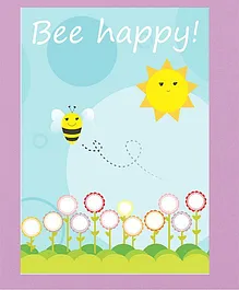 Kadambaby Wall Poster Be Happy Print - Blue