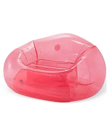 Intex 66501 Transparent Pink Beanless Bag Chair Bubble Model Brand Single Inflatable Chair Intex Air Furniture Intex Chair  Pink