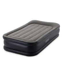 Intex 64132 Single Size Fiber Tech Deluxe Pillow Rest Airbed With Built-in Electric Pump Intex Air Bed  Multicolor