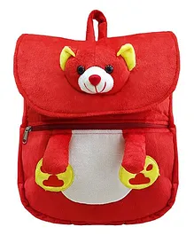 Ultra Teddy Face School Bag Red - 14 Inches